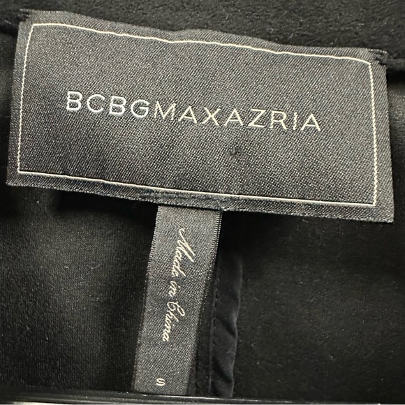 BCBGMaxAzria Black Faux Suede Asymmetrical Cropped Eyelet Studded Zip Jacket S - Picture 9 of 12